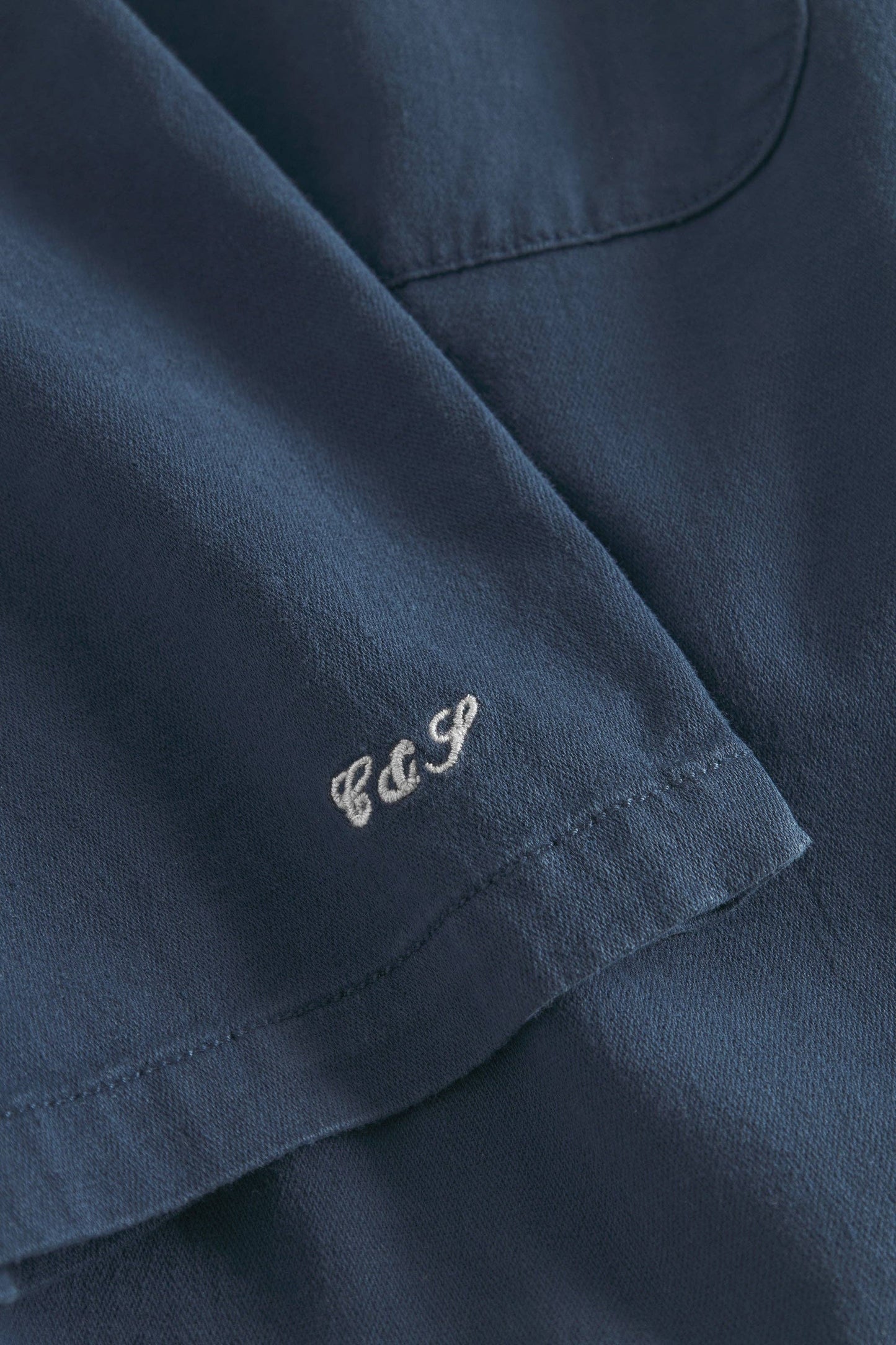 Cotton & Linen Drawstring Shorts in Navy