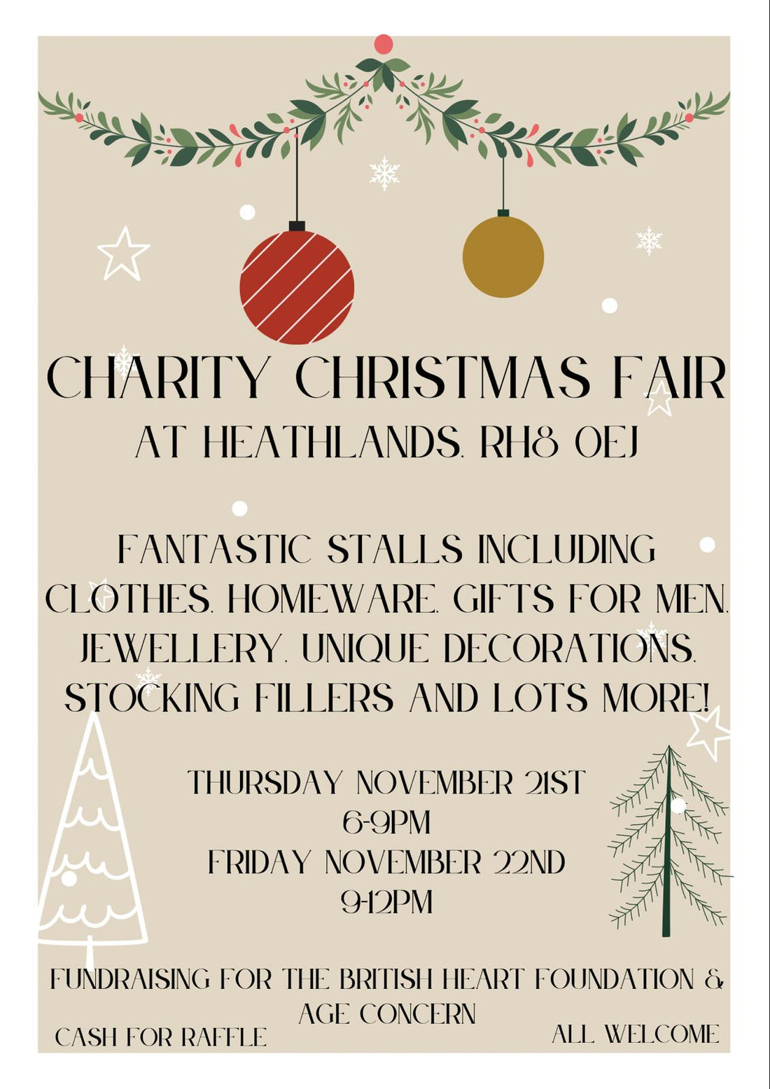 Charity Christmas Fair at Heathlands