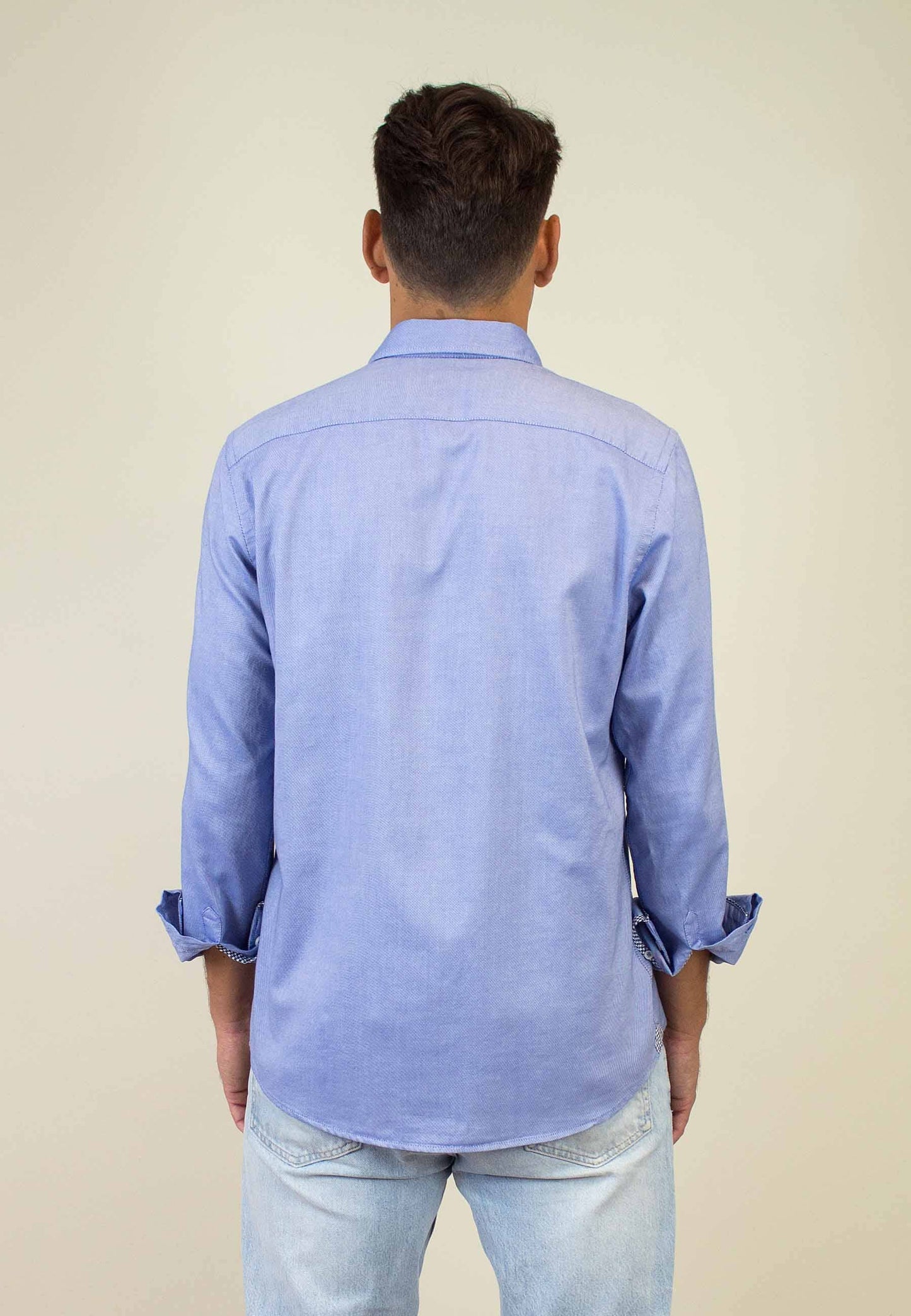 Blue Washed Oxford Cotton Shirt