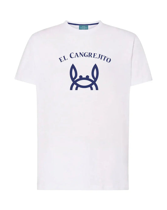 White & Navy Crab Tee