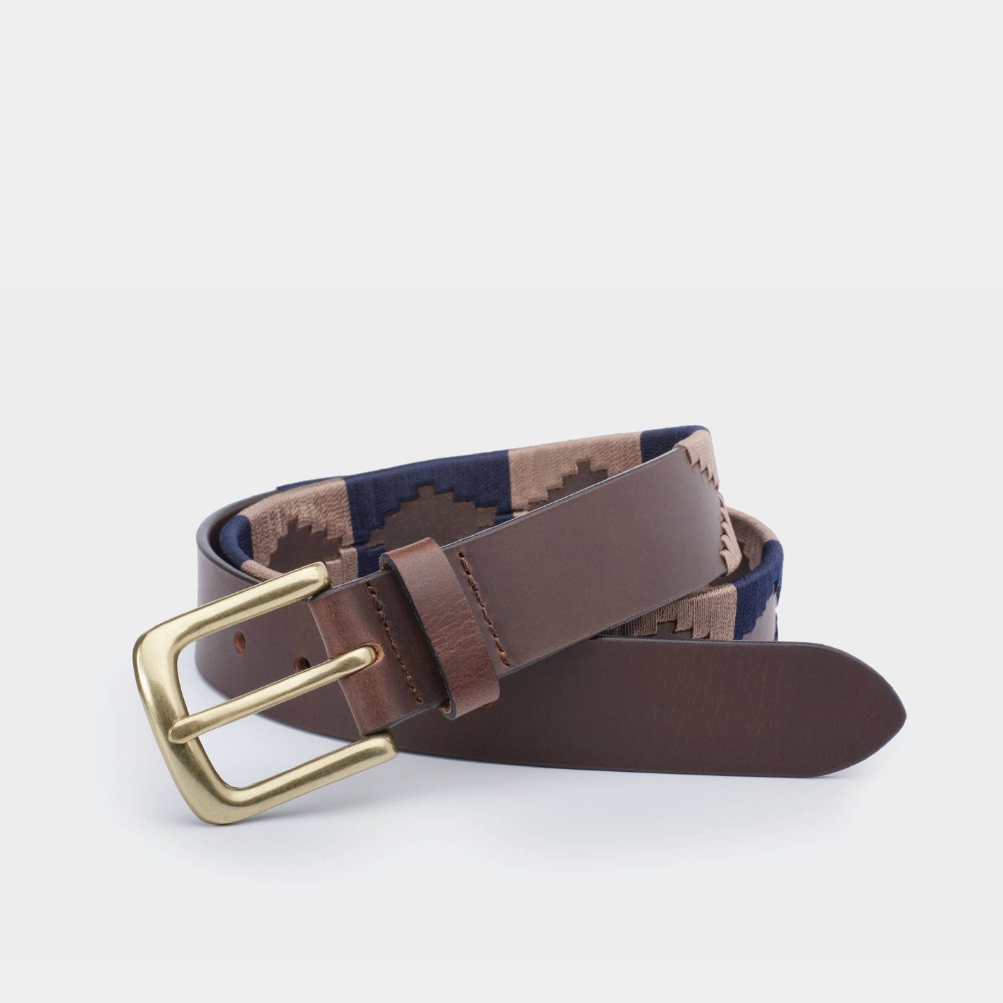 Navy & Brown Polo Belt