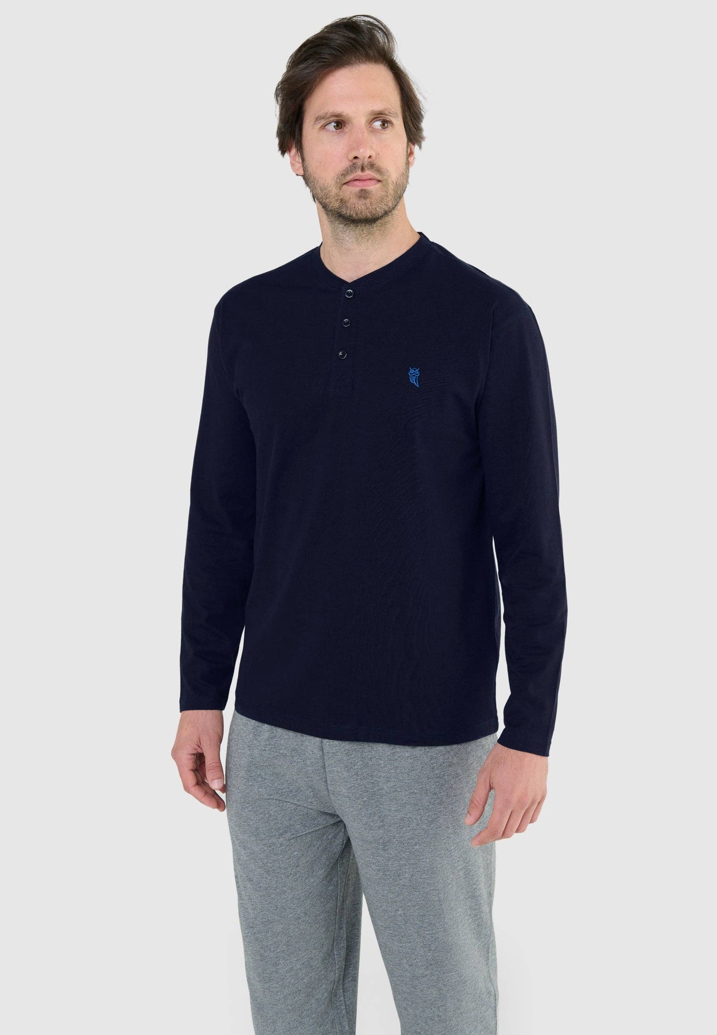 Navy Long-Sleeved Lounge Tee