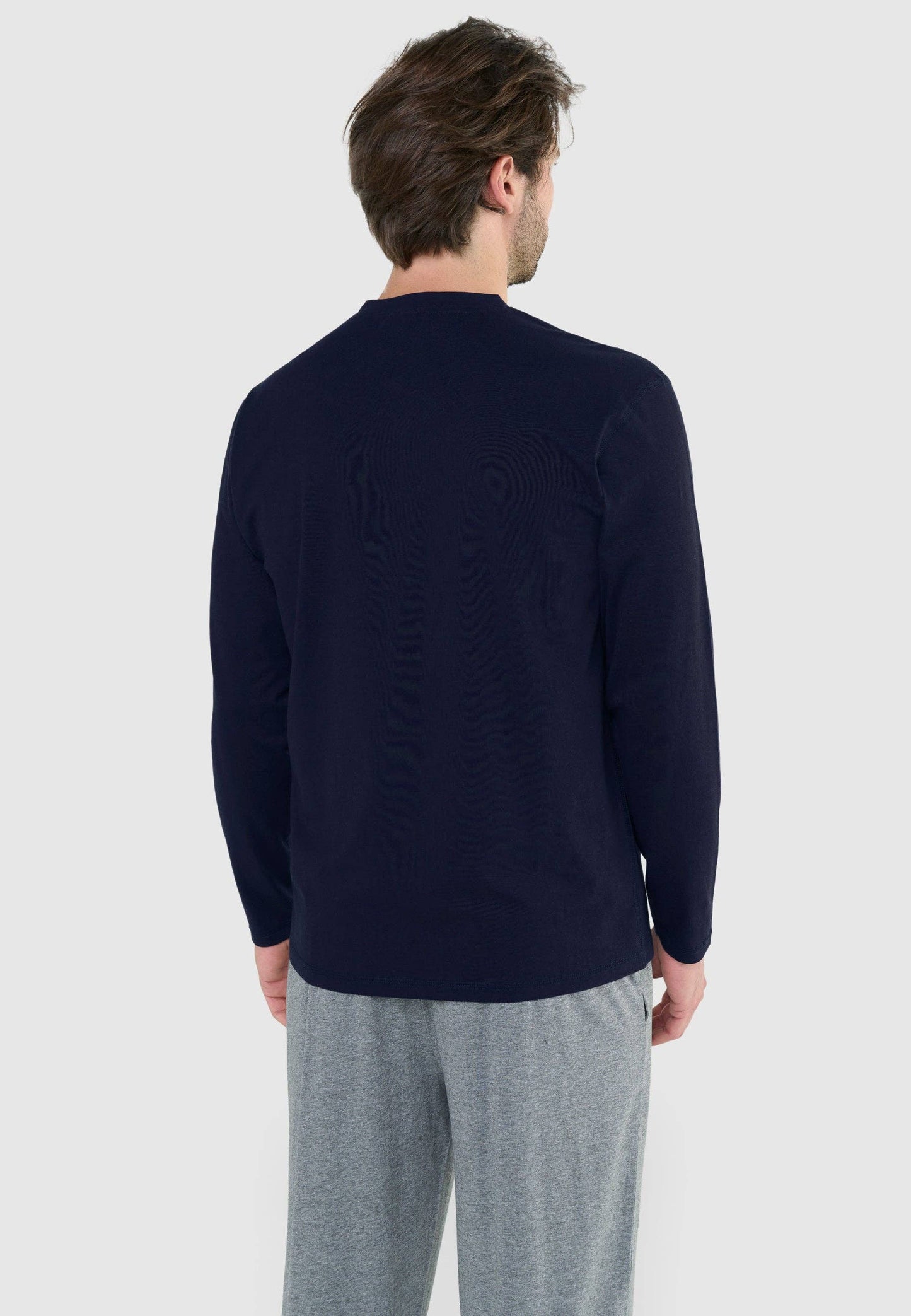 Navy Long-Sleeved Lounge Tee