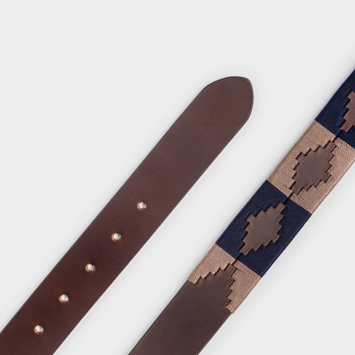 Navy & Brown Polo Belt