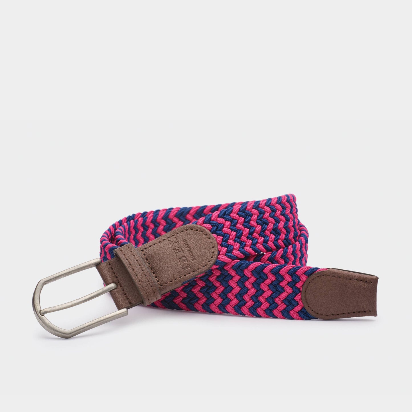 Navy & Pink Repreve Woven Belt