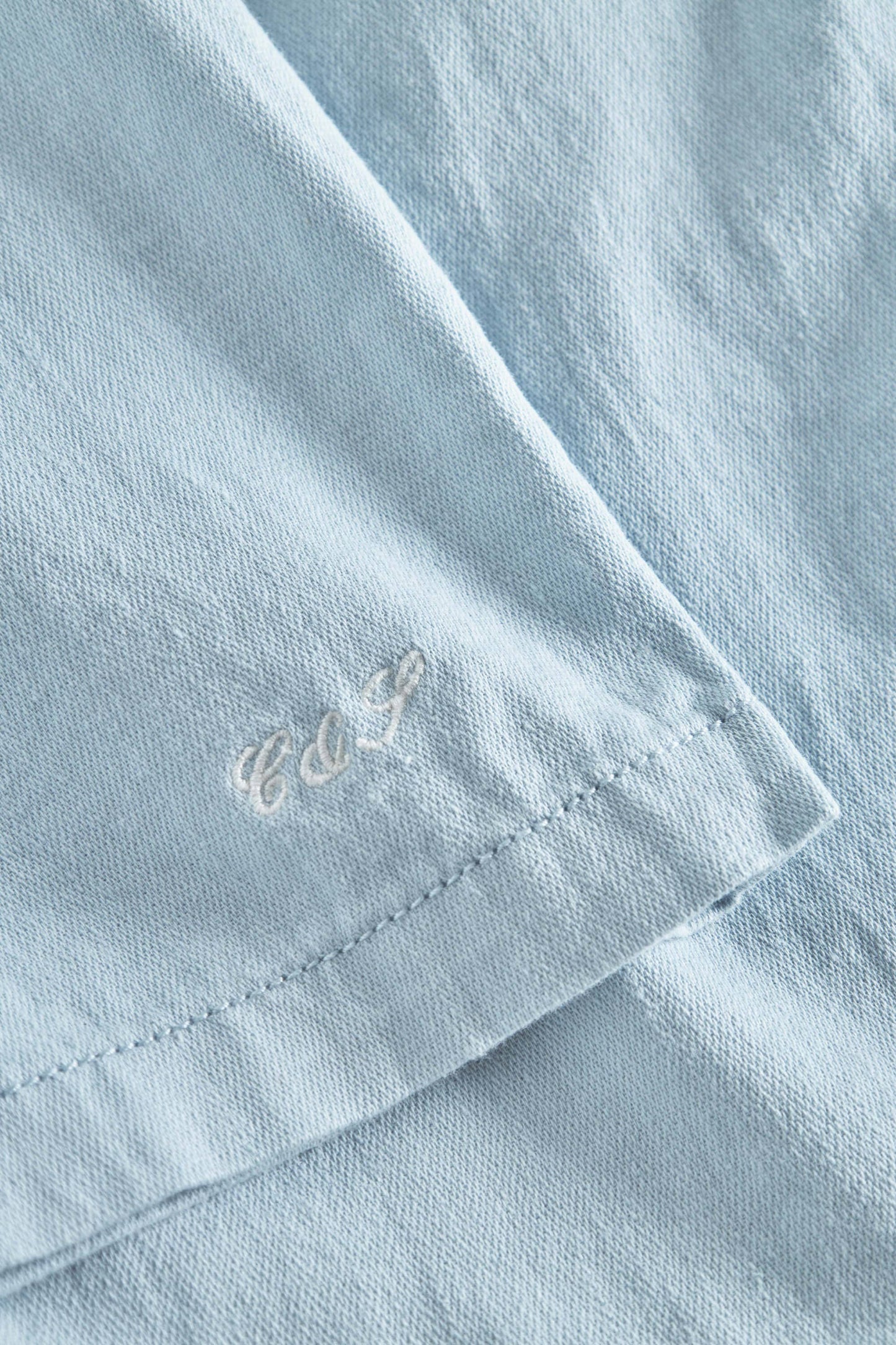 Cotton & Linen Drawstring Shorts in Vintage Blue